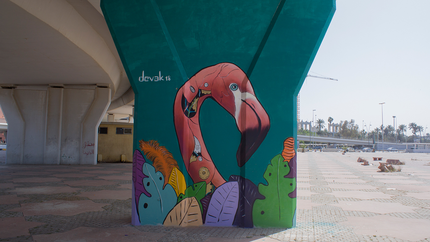libya-belediyesi-viyaduk-graffiti
